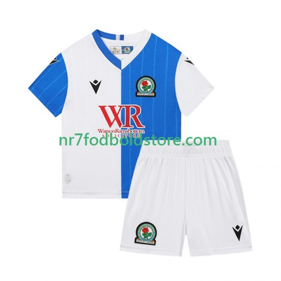 Trøje Blackburn Rovers Børn Hjemmebane Fodboldsæt 2025-2026 Kortærmet