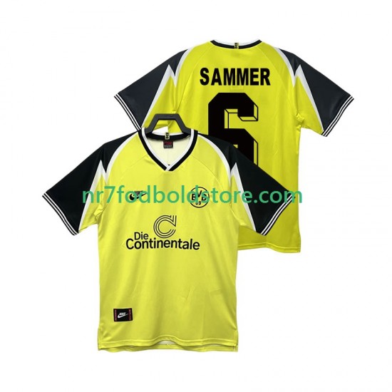 Borussia Dortmund Trøje SAMMER 6 1995 1996 Retro Mænd Hjemmebane Fodboldsæt Kortærmet