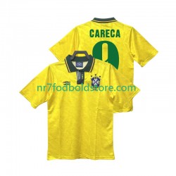Brasilien Trøje CARECA 9 1991 1993 Retro Mænd Hjemmebane Fodboldsæt Kortærmet