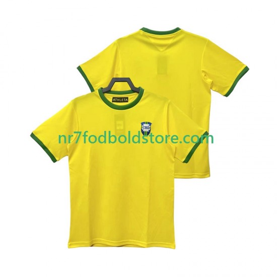 Brasilien Trøje 1970 Retro Mænd Hjemmebane Fodboldsæt Kortærmet
