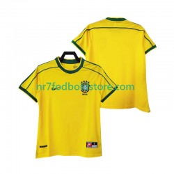 Brasilien Trøje Retro Mænd Hjemmebane Fodboldsæt 1998 Kortærmet