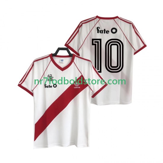CA River Plate Trøje 10 1986 Retro Mænd Hjemmebane Fodboldsæt Kortærmet
