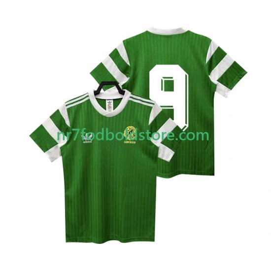Cameroun Trøje 9 1990 Retro Mænd Hjemmebane Fodboldsæt Kortærmet