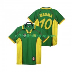 Cameroun Trøje MBOBA 10 Retro Mænd Hjemmebane Fodboldsæt 1998 Kortærmet