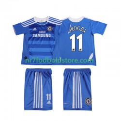Chelsea Trøje DROGBA 11 2012 Retro Børn Hjemmebane Fodboldsæt 2011 Kortærmet