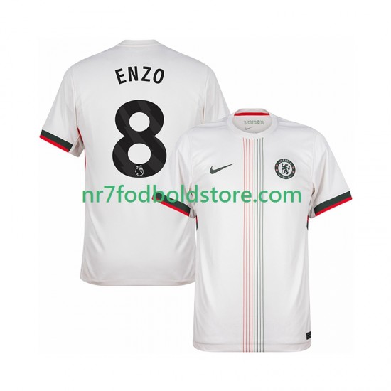 Chelsea Trøje Enzo Fernandez 8 Mænd Udebane Fodboldsæt 2025-2026 Kortærmet