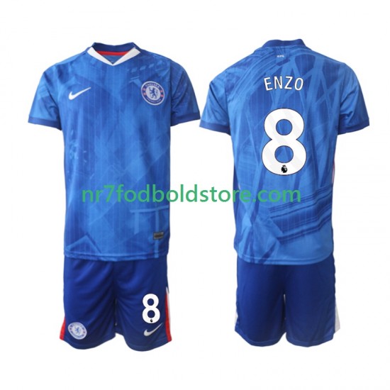 Chelsea Trøje Enzo Fernandez 8 Børn Hjemmebane Fodboldsæt 2025-2026 Kortærmet