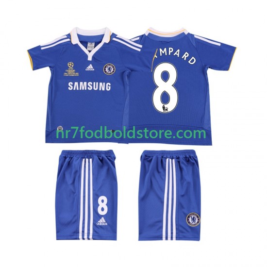 Chelsea Trøje LAMPARD 8 2007 Retro Børn Hjemmebane Fodboldsæt 2008 Kortærmet