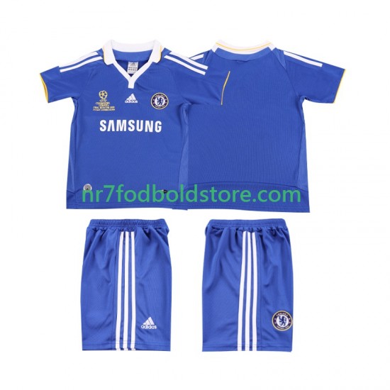 Chelsea Trøje 2007 Retro Børn Hjemmebane Fodboldsæt 2008 Kortærmet