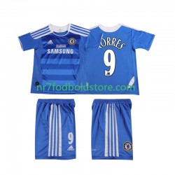 Chelsea Trøje Torres 9 2012 Retro Børn Hjemmebane Fodboldsæt 2011 Kortærmet