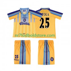 Chelsea Trøje ZOLA 25 1995 1997 Retro Børn Udebane Fodboldsæt Kortærmet