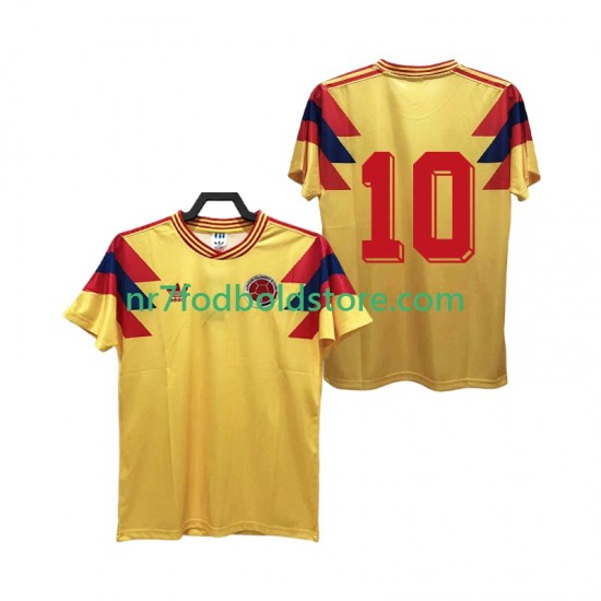 Colombia Trøje 10 1990 Retro Mænd Hjemmebane Fodboldsæt Kortærmet