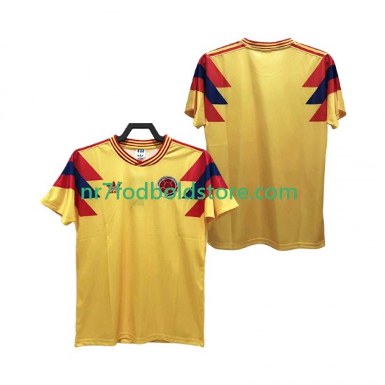 Colombia Trøje 1990 Retro Mænd Hjemmebane Fodboldsæt Kortærmet