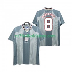 England Trøje CASCOIGNE 8 1996 Retro Mænd Udebane Fodboldsæt Kortærmet