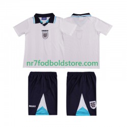 England Trøje 1996 Retro Børn Hjemmebane Fodboldsæt Kortærmet