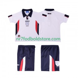 England Trøje Retro Børn Hjemmebane Fodboldsæt 1998 Kortærmet