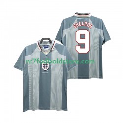 England Trøje SHEARER 9 1996 Retro Mænd Udebane Fodboldsæt Kortærmet