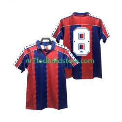 FC Barcelona Trøje 8 1992 1995 Retro Mænd Hjemmebane Fodboldsæt Kortærmet