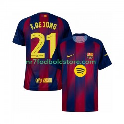 FC Barcelona Trøje Frenkie de Jong 21 Champions League Mænd Hjemmebane Fodboldsæt 2025-2026 Kortærmet