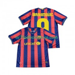 FC Barcelona Trøje Ibrahimović 9 2009 Retro Mænd Hjemmebane Fodboldsæt 2010 Kortærmet
