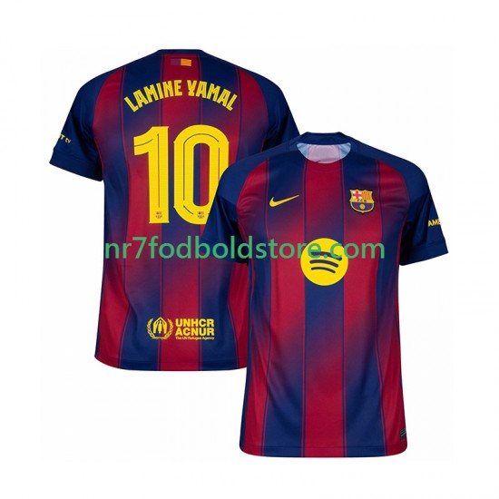 FC Barcelona Trøje Lamine Yamal 10 Champions League Mænd Hjemmebane Fodboldsæt 2025-2026 Kortærmet