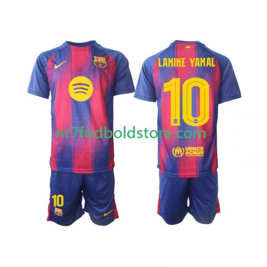 FC Barcelona Trøje Lamine Yamal 10 Champions League Børn Hjemmebane Fodboldsæt 2025-2026 Kortærmet