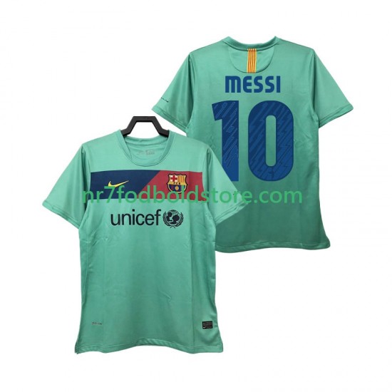 FC Barcelona Trøje Lionel Messi 10 Retro Mænd Udebane Fodboldsæt 2011 2010 Kortærmet