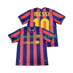 FC Barcelona Trøje Lionel Messi 10 2009 Retro Mænd Hjemmebane Fodboldsæt 2010 Kortærmet