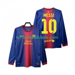 FC Barcelona Trøje Lionel Messi 10 2012 2013 Retro Mænd Hjemmebane Fodboldsæt Langærmet