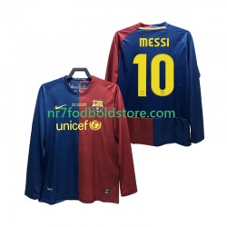 FC Barcelona Trøje Lionel Messi 10 Champions League 2009 Retro Mænd Hjemmebane Fodboldsæt 2008 Langærmet