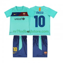 FC Barcelona Trøje Lionel Messi 10 Retro Børn Udebane Fodboldsæt 2011 2010 Kortærmet