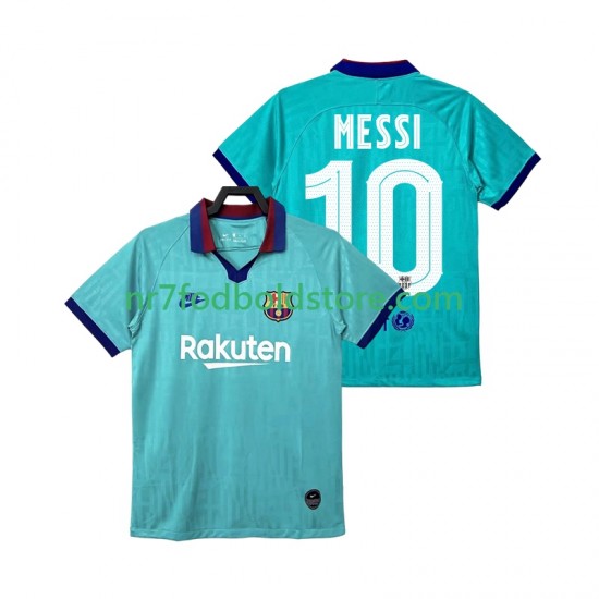 FC Barcelona Trøje Lionel Messi 10 2019 2020 Retro Mænd 3. Valg Fodboldsæt Kortærmet