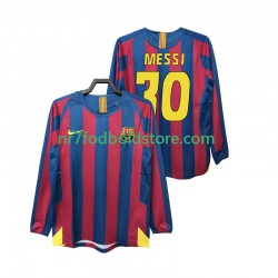 FC Barcelona Trøje Lionel Messi 30 2005 Retro Mænd Hjemmebane Fodboldsæt 2006 Langærmet