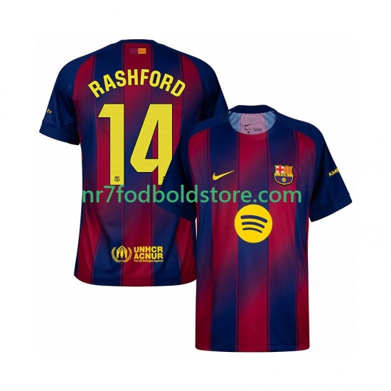 FC Barcelona Trøje Marcus Rashford 14 Mænd Hjemmebane Fodboldsæt 2025-2026 Kortærmet
