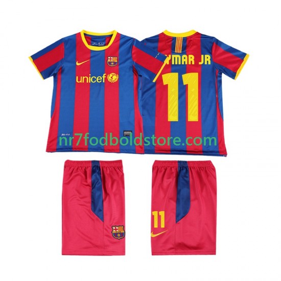 FC Barcelona Trøje Neymar JR 11 Retro Børn Hjemmebane Fodboldsæt 2011 2010 Kortærmet