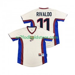 FC Barcelona Trøje RIVALDO 11 Retro Mænd Udebane Fodboldsæt 1998 1999 Kortærmet