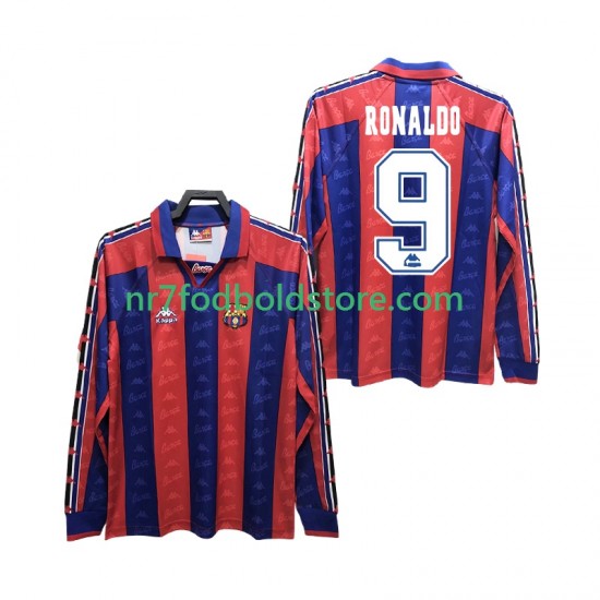 FC Barcelona Trøje RONALDO 9 1996 1997 Retro Mænd Hjemmebane Fodboldsæt Langærmet