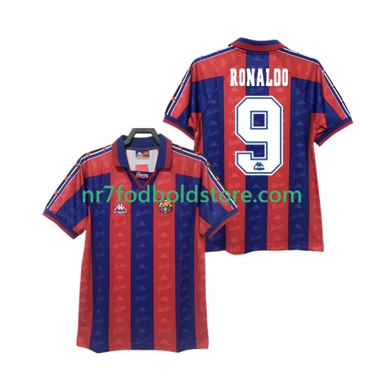 FC Barcelona Trøje RONALDO 9 1996 1997 Retro Mænd Hjemmebane Fodboldsæt Kortærmet