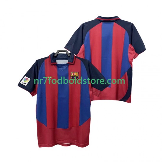 FC Barcelona Trøje 2003 Retro Mænd Hjemmebane Fodboldsæt 2004 Kortærmet