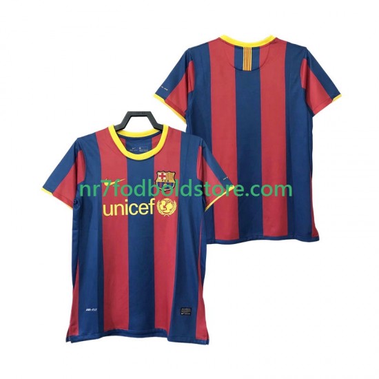 FC Barcelona Trøje Retro Mænd Hjemmebane Fodboldsæt 2011 2010 Kortærmet