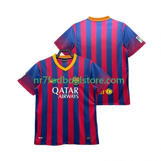 FC Barcelona Trøje 2013 2014 Retro Mænd Hjemmebane Fodboldsæt Kortærmet