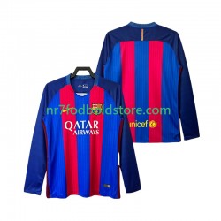 FC Barcelona Trøje 2016 2017 Retro Mænd Hjemmebane Fodboldsæt Langærmet