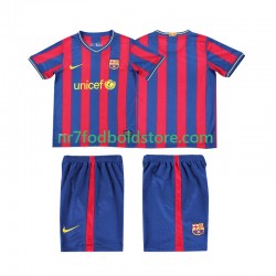 FC Barcelona Trøje 2009 Retro Børn Hjemmebane Fodboldsæt 2010 Kortærmet
