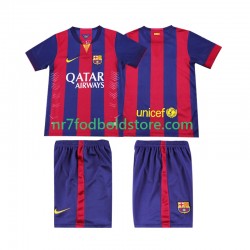 FC Barcelona Trøje 2014 2015 Retro Børn Hjemmebane Fodboldsæt Kortærmet