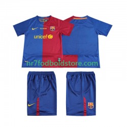 FC Barcelona Trøje Champions League 2009 Retro Børn Hjemmebane Fodboldsæt 2008 Kortærmet