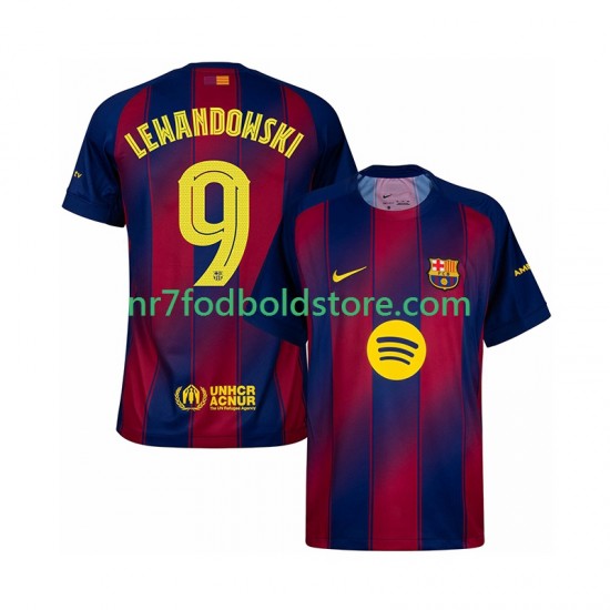 FC Barcelona Trøje Robert Lewandowski 9 Champions League Mænd Hjemmebane Fodboldsæt 2025-2026 Kortærmet