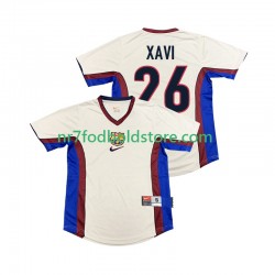 FC Barcelona Trøje XAVI 26 Retro Mænd Udebane Fodboldsæt 1998 1999 Kortærmet