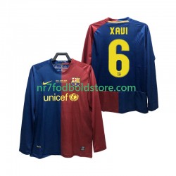 FC Barcelona Trøje XAVI 6 Champions League 2009 Retro Mænd Hjemmebane Fodboldsæt 2008 Langærmet