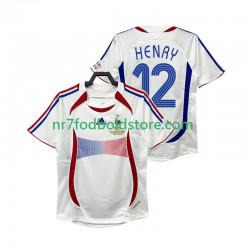 Frankrig Trøje Henry 12 Retro Mænd Udebane Fodboldsæt 2006 Kortærmet