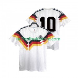 Tyskland Trøje 10 1990 Retro Mænd Hjemmebane Fodboldsæt Kortærmet
